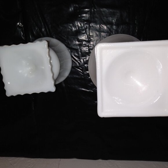 Vintage Milk Glass Vase/ Planters (2 ) - Picture 11 of 11